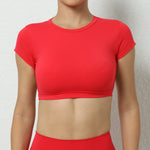 Hearuisavy Summer Customizable Sports Shirts Workout Sportswear Backless Yoga Clothing Chest Pads Sport Crop Tops Gym Top Women