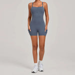 Outdoor Backless Yoga One Piece Suit Women Multiple Wearing Methods Sleeveless Slim Fit Pocket Stretch Sports Fitness Jumpsuit
