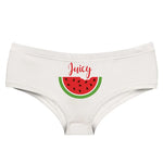 Women's Watermelon Print Mid-Waist Panties Seamless Elastic Wrap Buttocks Knickers Sexy Lady Underpants Female Comfort Briefs
