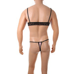 European and American men's sexy lace bra and panties temptation suit transvestite suit