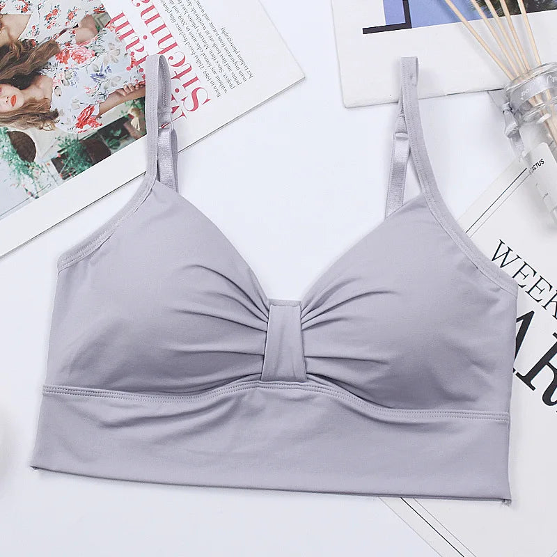 Women Tanks Crop Tops Seamless Underwear Female Streetwear Crop Top Sexy Lingerie Push Up Bralette Padded Camisole