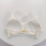 Sexy Soft Fitness Sport Bra Spaghetti Strap Cross Back Hollow Women Top Tight Gym Yoga Underwear Athletic Workout With Chest Pad