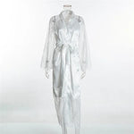 Sleepwear Women's Bathrobe Sexy Lingerie Lace Satin Kimono Sleep Long Dress Robes Pajamas Nightgown