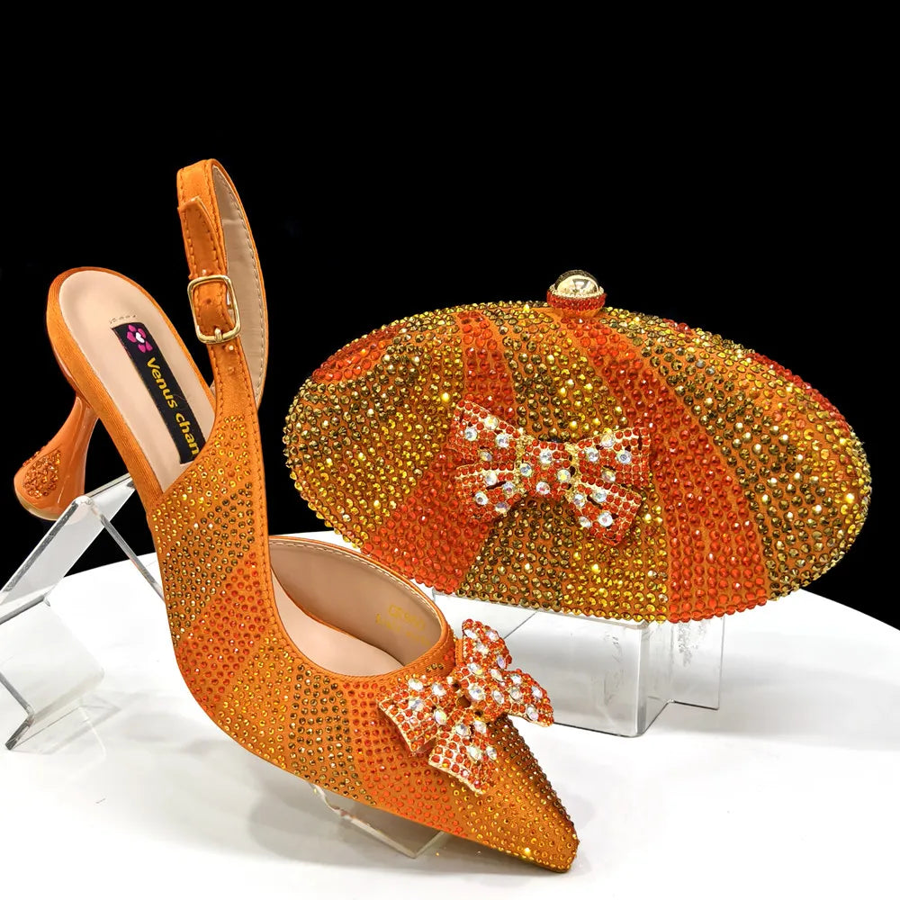 DoershowAfrican fashion Italian Shoes And Bag Sets For Evening Party With Stones coffee Italian Handbags Match Bags! Ho1-1