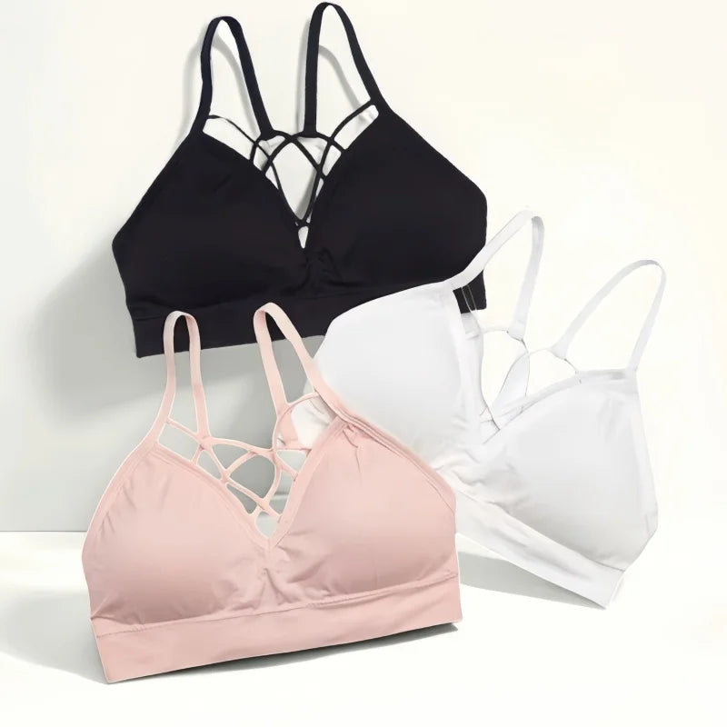 Women Tube Top Seamless Crop Top Wrapped Chest Underwear Cross Female Sports Bra Fitness Lingerie Sexy Intimates Bandeau Top