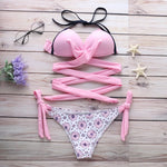 10 Colors Sexy Bikini S-2XL Swimwear Swimsuit Women Cross Bandage Bikinis Set Bathing Suit Female Push Up 2026 Bikini Brasileno