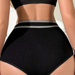 New Comfortable High Waist Briefs Women's Fitness Underwear Breathable Seamless Sporty Hip Covering Simple Design Innerwear
