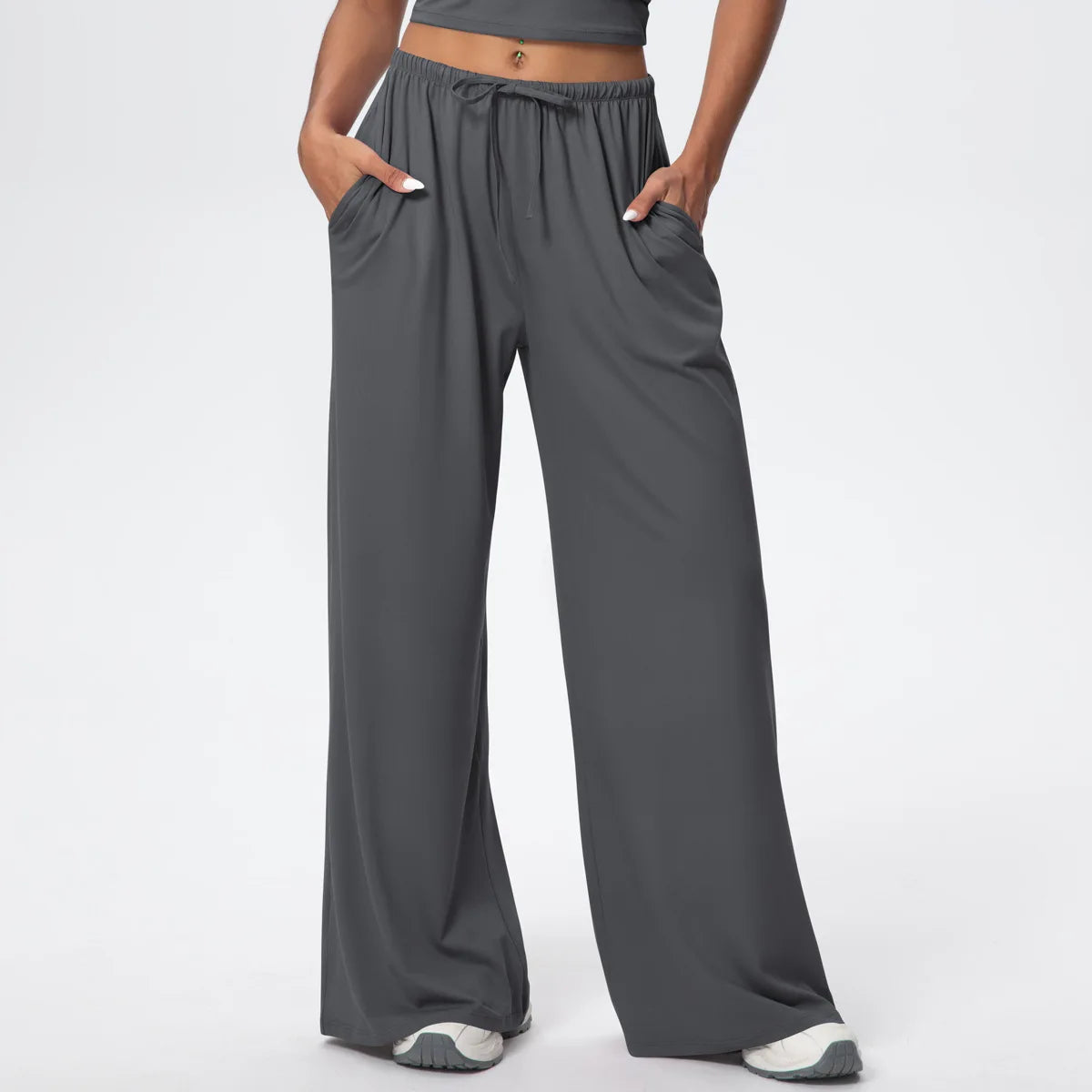 Women's Seamless Yoga Pants Sports Fitness Gym High Waist Hip Lifting Training Straight Leg Pants Running Workout Pants