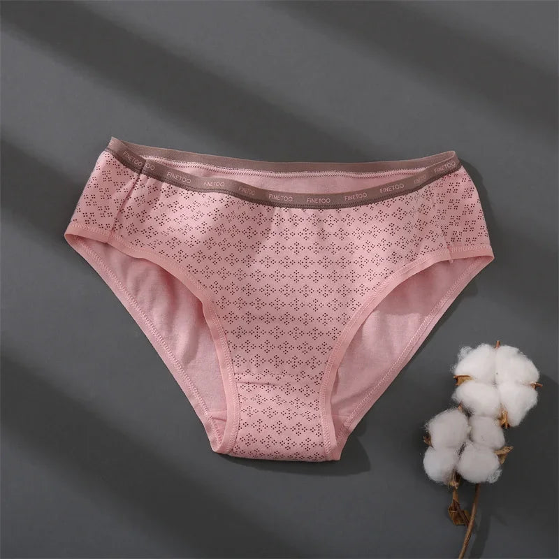 3Pcs/set Women Printing Floral Panties Low-Rise Cotton Briefs Female Comfortable Underwear Female Soft Panties Lingerie M-2XL