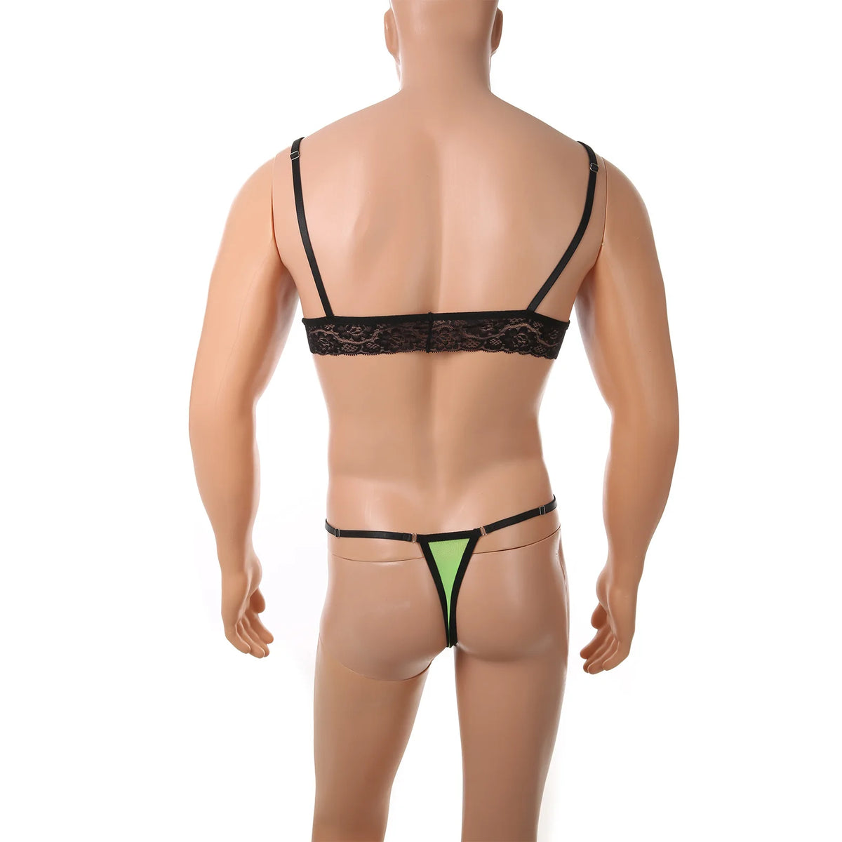 European and American men's sexy lace bra and panties temptation suit transvestite suit