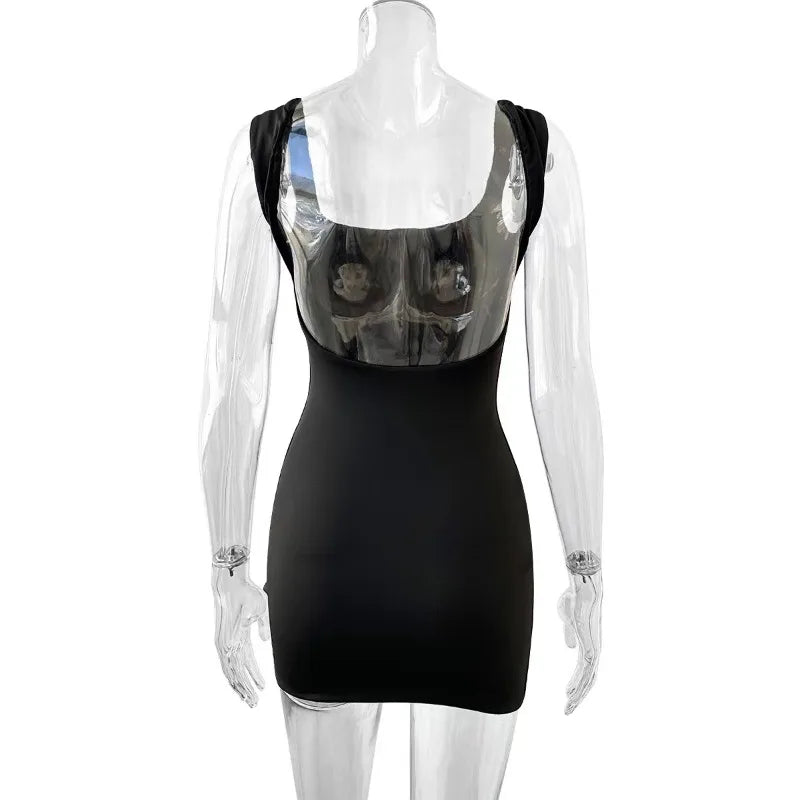 SexyStrap Mini Dress New Summer Women Club Party Dresses Female Camisole Solid Black White Sheath Sundress