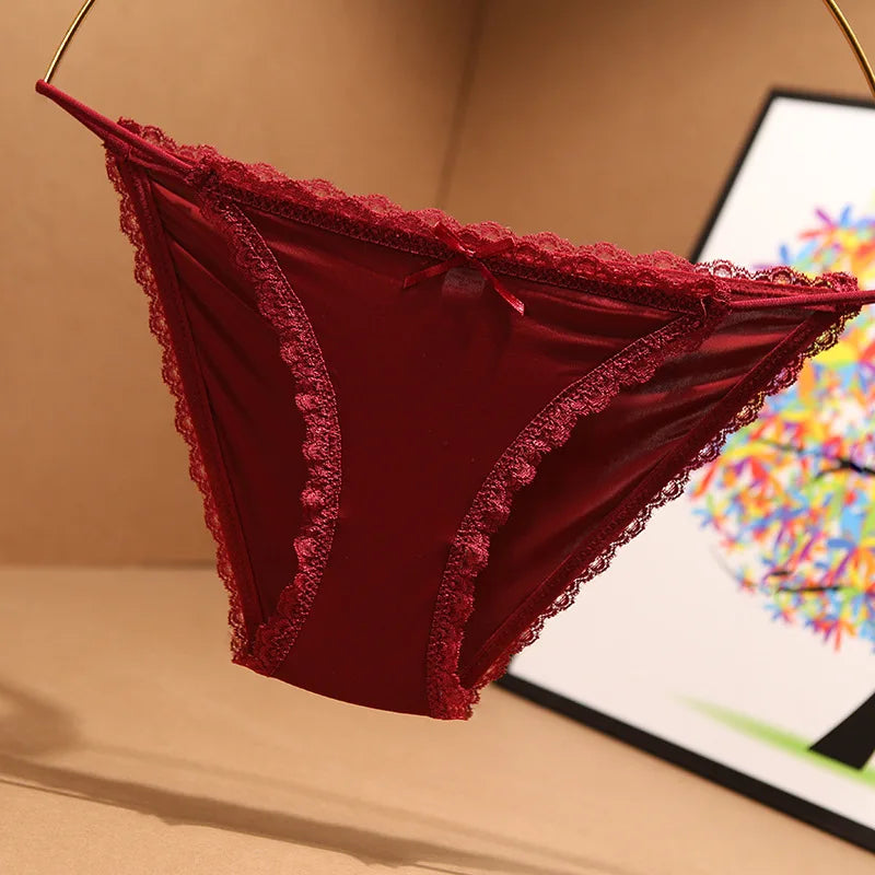 2023 Sexy Women's Panties Breathable Cotton Underwear Sweet Lace Lingerie Cute Female Briefs Comfort Striped Underpants Hot Sale