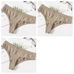 3PCS/Set Seamless Thongs Women Panties G-String Sport Underwear Female Sexy Lingerie Low Waist T-Back Underpants M-XL Intimates