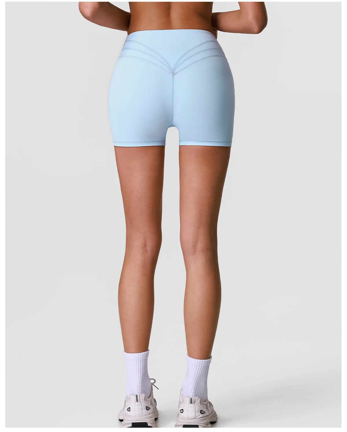 Outdoor Running Yoga Shorts Women Summer Crossed V Waist Hip Lifting Fitness Tight Sports Pants Quick Drying Gym Fitness Shorts
