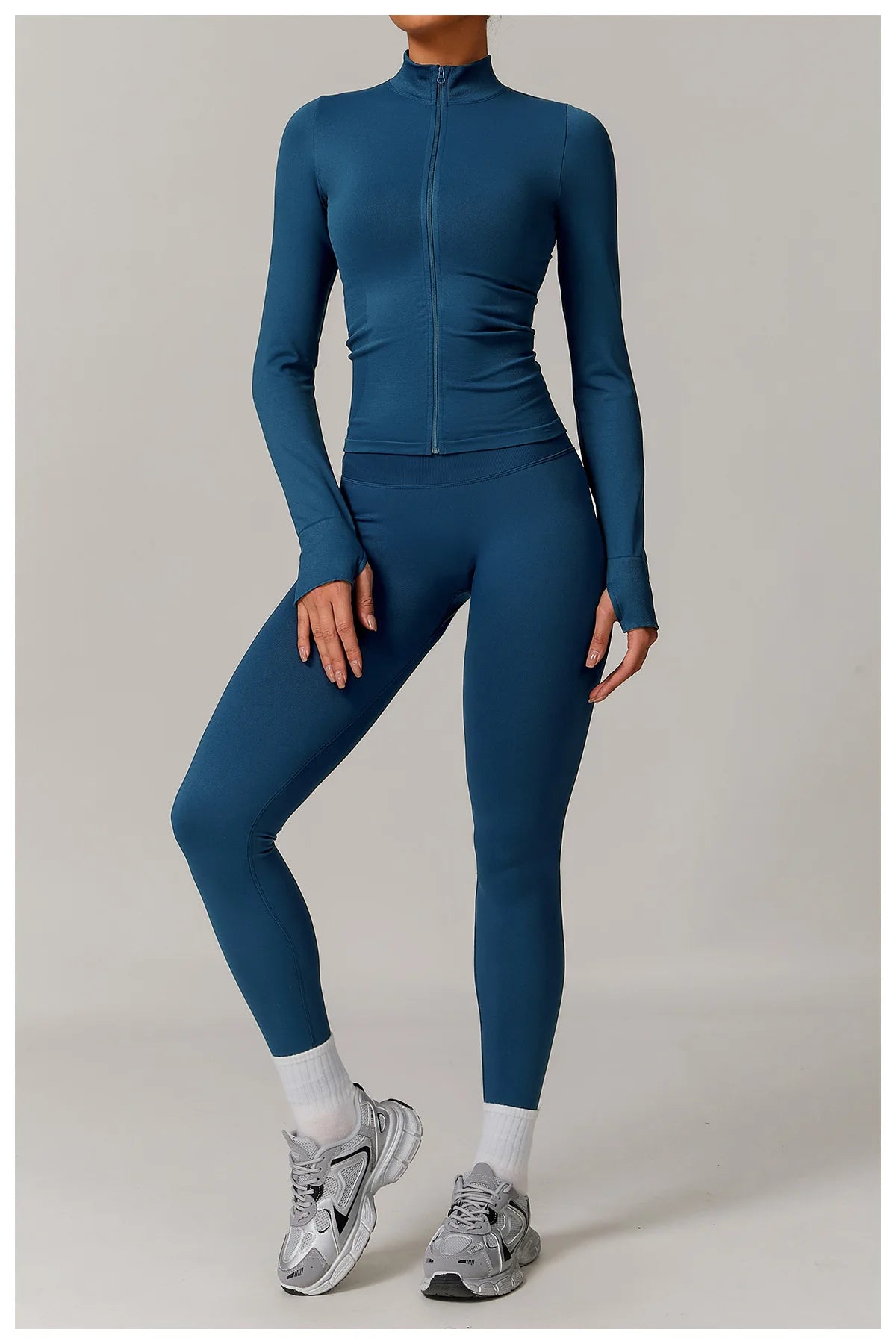 2/3PCS Yoga Set Women Workout Set Seamless Sportswear Gym Clothing Fitness Long Sleeve Crop Top High Waist Leggings Sports Suits