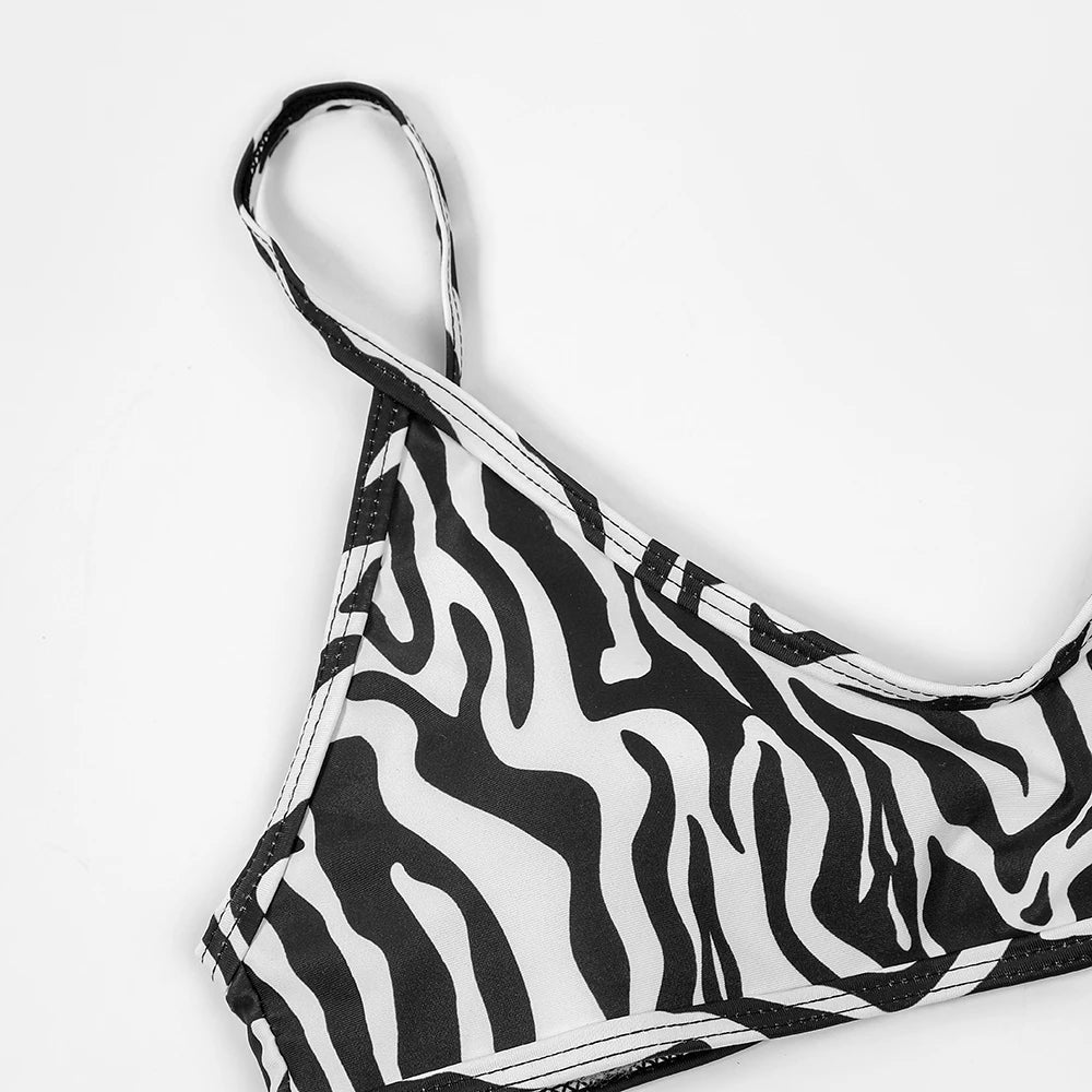 ZTVitality Print Zebra Bikini Set 2022 New Arrival Biquini Padded Push Up Bandage Swimsuit Women Summer Beachwear Sexy Swimwear