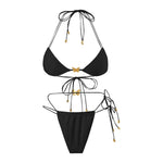 Solid Color Stretch Rope Butterfly Jewelry Bikini Sexy Split Triangle Bag Straps Swimsuit Women Maillot De Bain Femme 2 Pieces