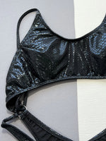 Snake Skin Tummy Cut Out Mini Mirco Thong One Piece Swimsuit Women Swimwear Female Monokini Backless Bathing Suit Swim Beachwear