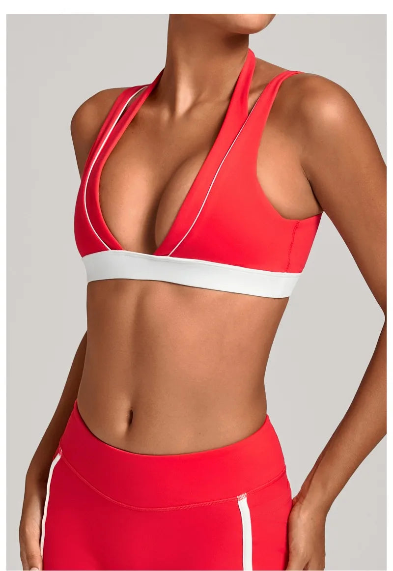 Women's Nude Yoga Bra Slim Fit Beautiful Back Sports Top Fitness Running Casual Tight-fitting Top
