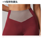 Summer Color-block Yoga Sets Women Thin Strap Open Back Shockproof Sports Bra Tight High Waist Leggings Training Fitness Suits