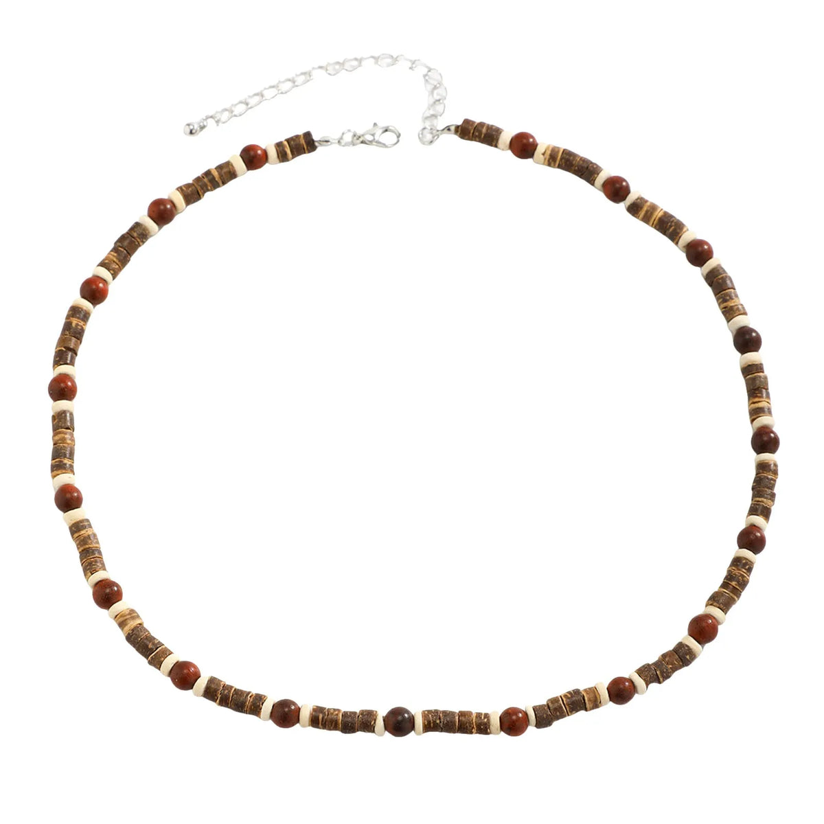 Bohemian Wood Beads Necklace Men's Necklace For Men Summer Beach Sufer Necklace For Men Necklace White Jewelry Women Necklace