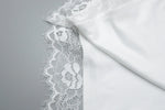 FDYOUI Woman Clothing Slash Neck T-shirts 2026 Summer Sleeveless Lace Patchwork White T Shirt Y2K Girls Irregular Corset Tee Top