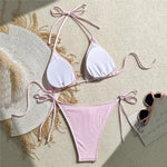Shell Decoration Swimwear String Halter Bikinis Sets Micro Thong Sexy Swimsuit Women 2026 Bathing Suit Purple Triangle Bikini