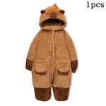 Adult Capybara Robes Onesies Pajamas Cartoon Pyjama Animal Kigurumi Slipper Halloween Cosplay Costumes Warm Sleepwear Jumpsuit