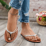 2026 Fashion Solid Color Casual Slippers Summer Comfortable Silver Gold Women's Shoes Beach Home Flat Simple Women's Slippers