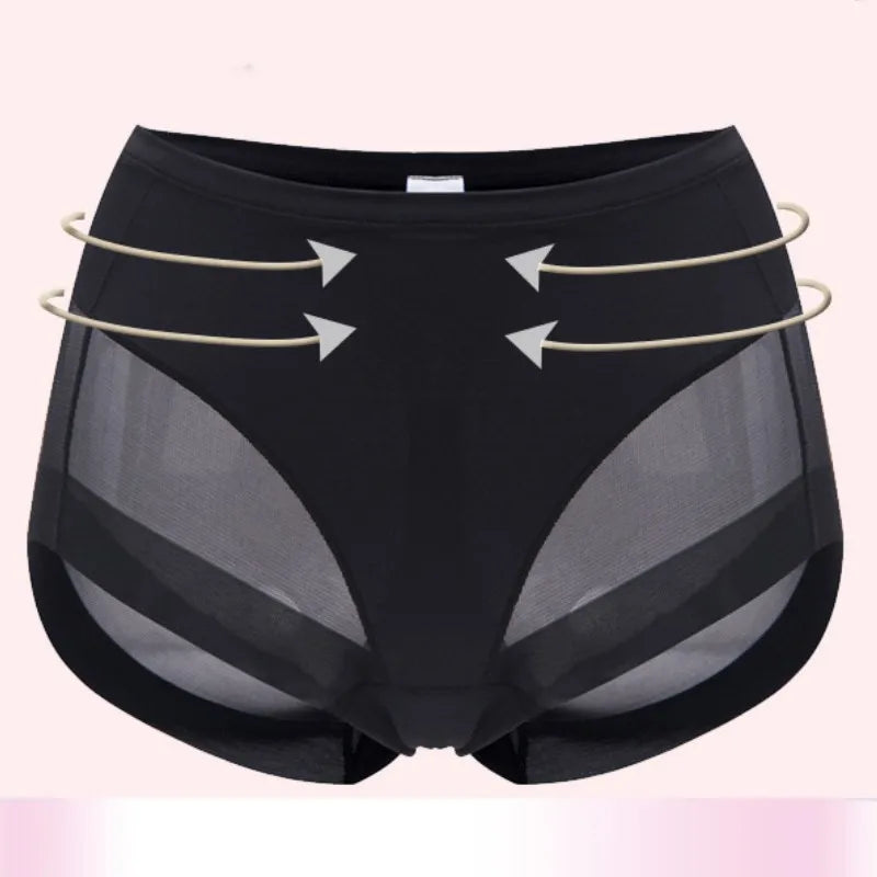 Seamless Panties Women High Rise Panty Tummy Control Briefs Butt Lifter Shapewear Sexy Lingerie Ice Silk Underwear S-3XL