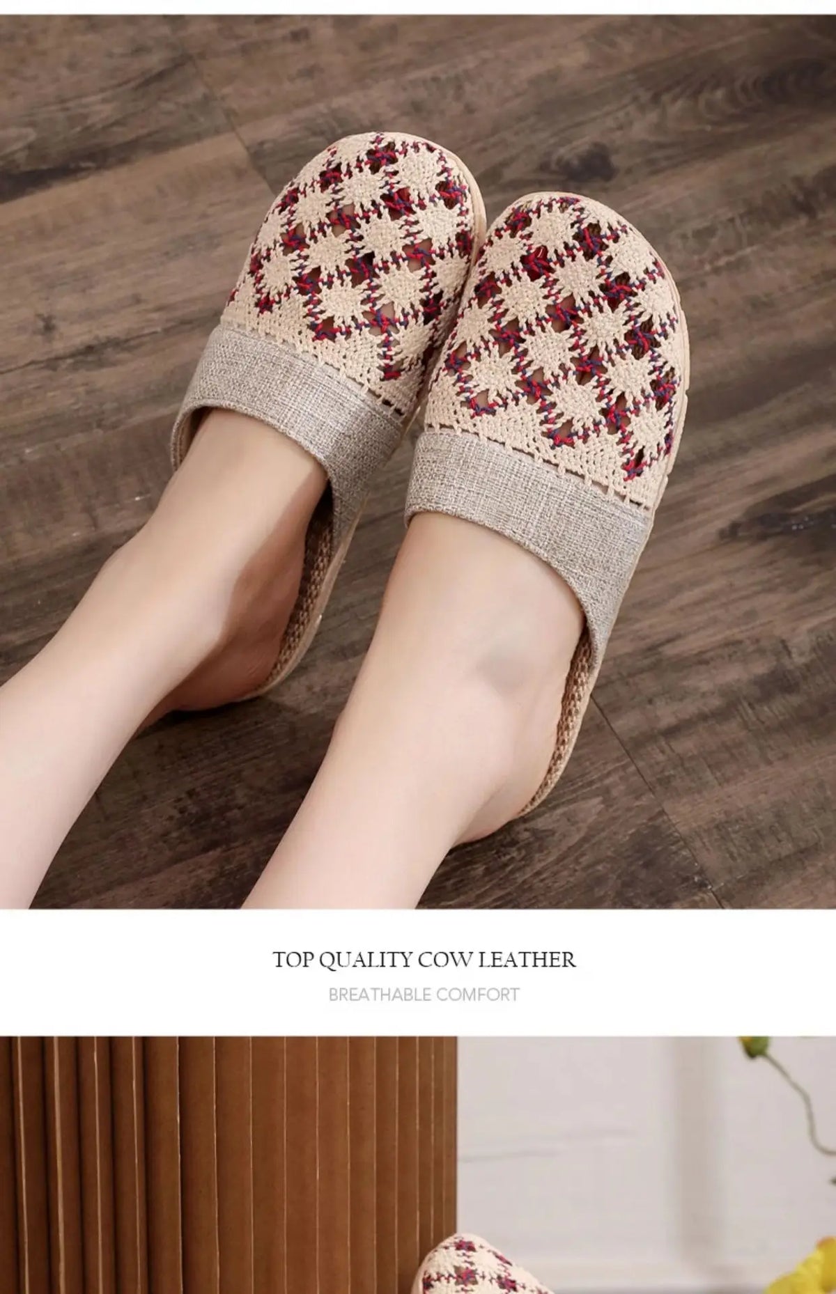 Women Indoor Linen Slippers 2025 Spring Summer Shoes Anti-slip Light Weight Breathable Lace Couples Home Floor Slides