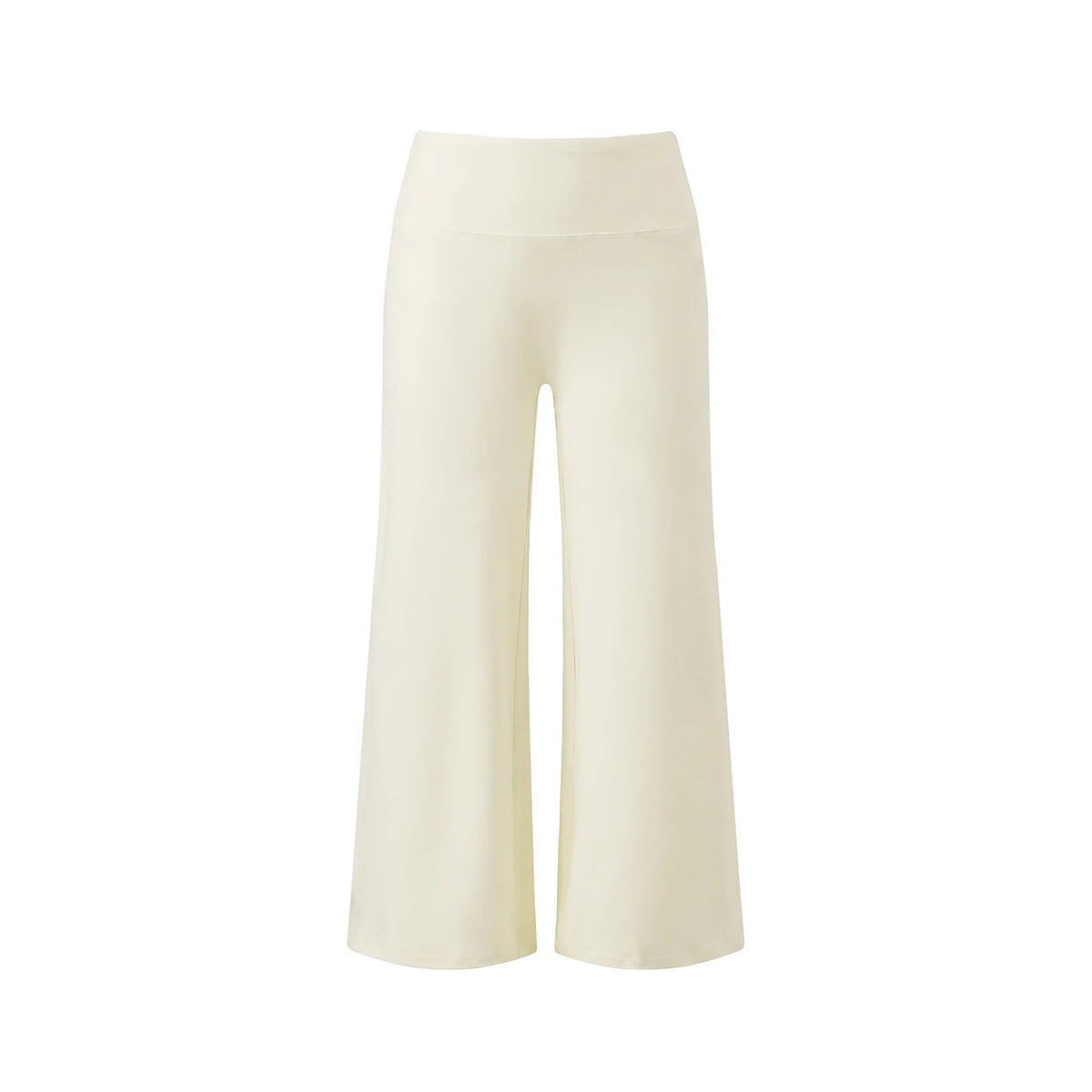 Women Solid Color Capri Pants High Waist Skinny 3/4 Length Flared Pants Casual Loose Fit Cropped Jogging Trousers Daily Summer