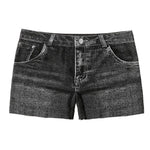 Denim Shorts Women Shorts High Stretchy Imitation Denim Short Leggings with Pockets Tight Fitting Summer Shorts
