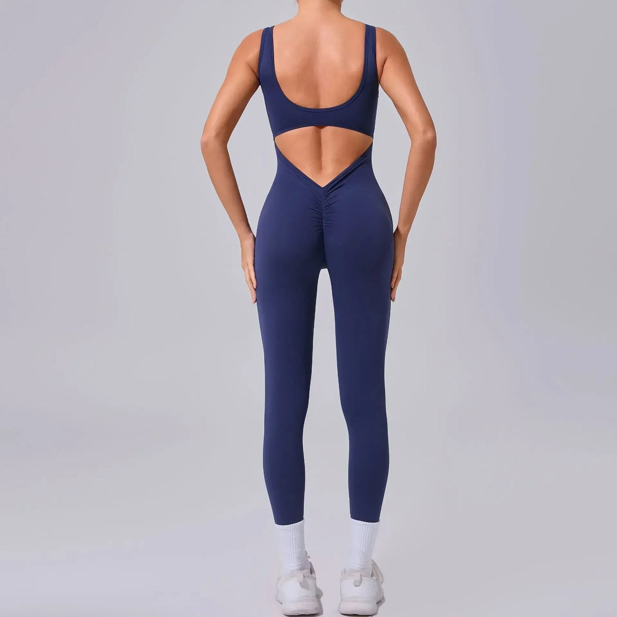 Seamless Yoga Jumpsuits Sports Fitness Hip-lifting Hollow Beauty Back One-piece Workout Running Gym Leggings Bodysuits for Women
