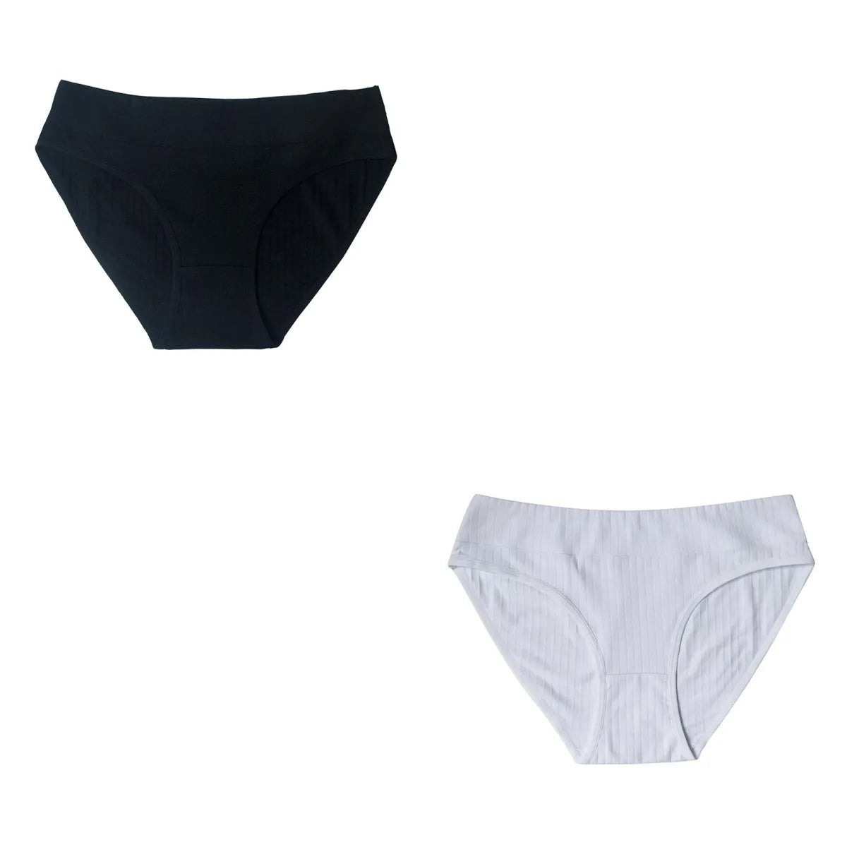 2Pcs/Set Cotton Panties Women Low Rise Underwear Solid Color Comfort Breathable Briefs Sexy Lingerire M-XL Seamless Intimates