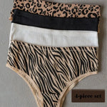 High Waist Briefs Leopard Print Sexy Lingerie Seamless Panties Women Underwear High-stretch Quick-drying Underpants Intimates
