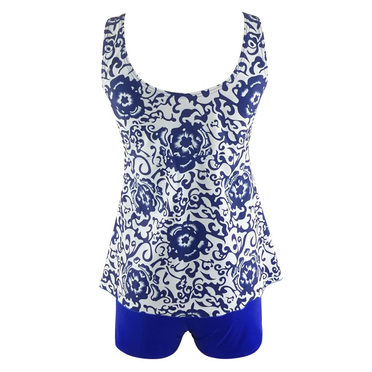 DEKA Swimsuit Women Plus Size Swimwear Two Pieces Tankini Set Female Print Bikini Brazilian Bather Monokini Bathing Suit Beachwa