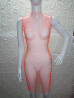 12 Colors New Sexy Mesh Diamond Crystal Turtleneck Dress Swimsuit Bikini Cover Up Nightclub Beach Cover Ups for Swimwear Women