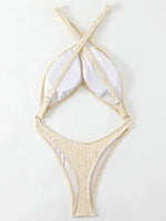 Tummy Cut Out Extreme Micro Thong Female Swimwear One Piece Swimsuit Women Cross Backless Monokini High Cut Bathing Suit Swim