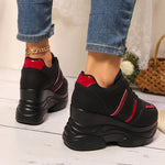 Chunky Platform Sports Sneakers Women Fashion Lace Up Thick Bottom Vulcanized Shoes Woman Plus Size 42 Non Slip Sport Shoes