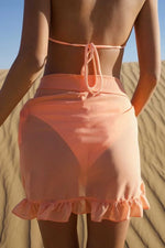 New Women Mesh Wrap Skirts Bikini Cover-Ups Ruffle Kaftan Sarong Sexy Beach Skirt Cover-Ups 9 Color