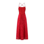 New Style Sexy Slim-fit High-waisted Dress With Back Straps Jacquard Over-the-knee Long Dress For Women Pure Desire Dress AWPU