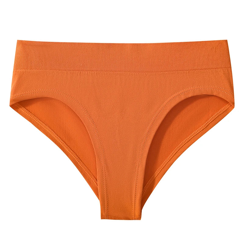1Pc High Rise Panties Briefs Female Underpants Solid Color Women Seamless Underwear Sexy Lingerie Comfort Sport Intimates S-XXXL