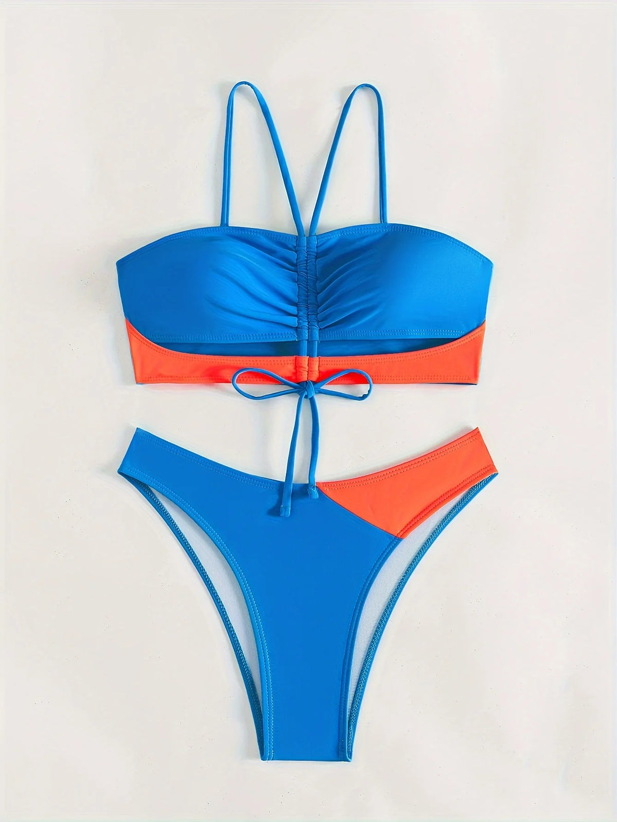 ZTVitality Sexy Patchwork Bikini Set 2025 New Arrival Biquini Padded Bra Drawstring Swimsuit Women's Swimwear Summer Beachwear