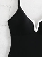 2025 Splicing Underwired V-Bar Women Micro Thong Swimwear One Piece Swimsuit Female Backless Monokini High Cut Bathing Suit Swim