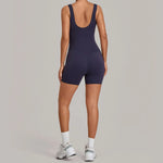 New Summer U-neck Beautiful Back Yoga Jumpsuit Women Sleeveless Tight Sports One Piece Suit Outdoor Gym Running Fitness Overalls
