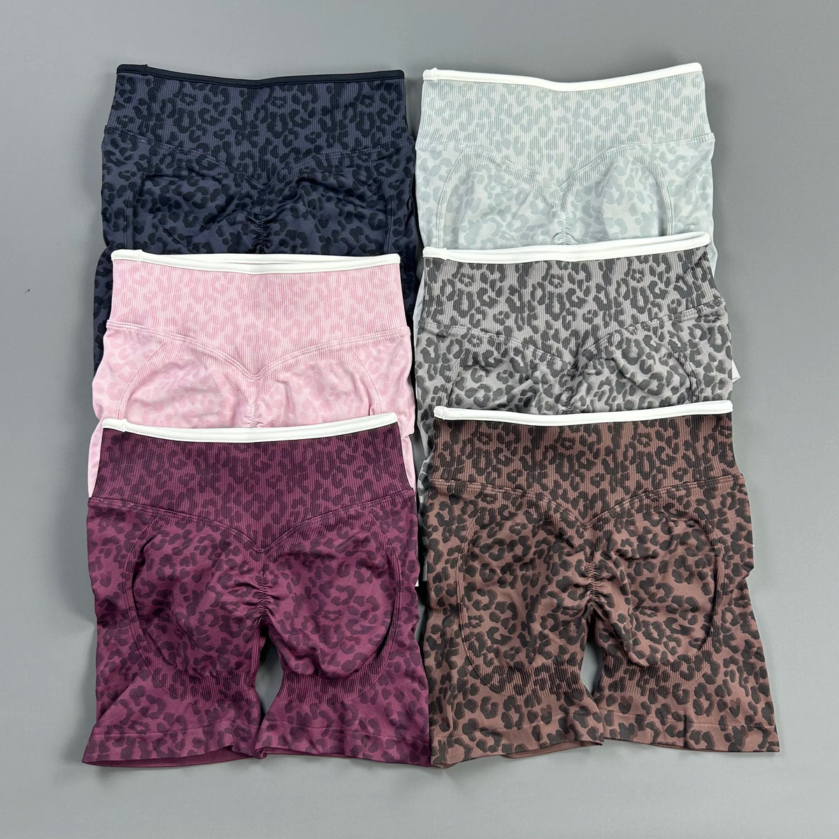 HISTELLO Gym Shorts Seamless Leopard Print Fitness Tights Women Workout Sports Clothes Hip Lift Slim Fit Fitness Yoga Leggings