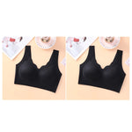 2Pcs/Set Seamless Bras For Women Padded Underwear Wireless Bralette Breathable No Steel Ring Fitness Underwear Sexy Lingerie