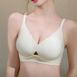 Ultra-thin Ice Silk Seamless Underwear Women's Small Breast Gathering Wireless Breast-Reducing Cooling Beautiful Back Bra