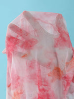 Vintage Pink Floral Tie Dye Gradient Bikini Set 2026 Women 3D Flower Push Up Bra Cover Up 3 Piece Swimwear Bathing Suit Swimsuit